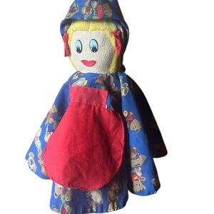Colorful Doll with Red Apron